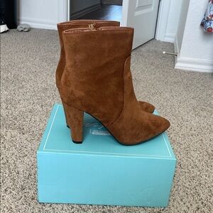 Elegant Brown Suede Ankle Boots